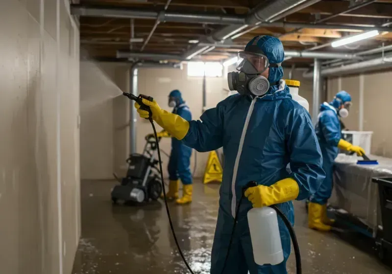 Basement Sanitization and Antimicrobial Treatment process in Blue Lake, CA